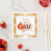 水カラカボンプキン最初の誕生日オレンジ秋 スタンダードカクテルナプキン (インサイチュ)