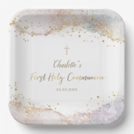 水カラスプラッシュグリッター第1聖餐式 ペーパープレート