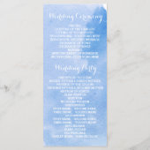 水カラスプラッシュコーラルリーフブルーウェディングプログラム プログラム (裏面)