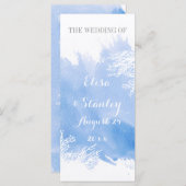 水カラスプラッシュコーラルリーフブルーウェディングプログラム プログラム (正面/裏面)