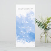 水カラスプラッシュコーラルリーフブルーウェディングプログラム プログラム (スタンド正面)