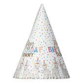 水カラパステルヤギのねずみ動物園誕生日 パーティーハット (左)