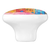 水カラフルお洒落色の街並み セラミックノブ (側面)