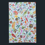 水カラフルお洒落色フルーツ野菜ブルー キッチンタオル<br><div class="desc">この楽しむ水お洒落色の果物や野菜の模様は、このカラフルタオルと一緒に。いつでも自分の文字を追加できる。何か作もしった物が欲しいカスタムって。もし買お前は感謝してい!Instagramで共有した写真を必ずラベルして下さい@shoshannahscribbles :)</div>