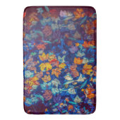 水カラフルに浮かぶ秋のカエデ バスマット (正面縦)