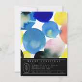 水カラフルモダン彩アート シーズンカード (正面)