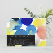 水カラフルモダン色アートフォト シーズンカード (スタンド正面)