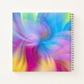 水カラフルモダン色抽象芸術パターン ノートブック (裏面)