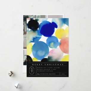 水カラフルモダン色Art 4 Photo シーズンカード