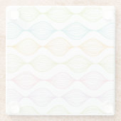 水カラフル平模様 ガラスコースター (裏面)