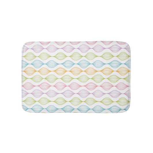 水カラフル平模様 バスマット (正面)