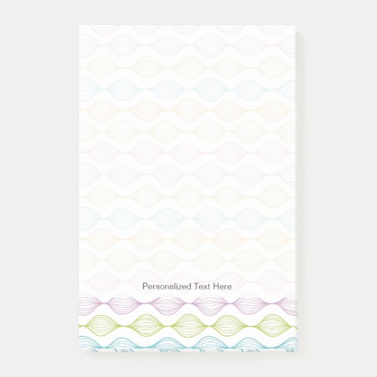 水カラフル平模様 ポストイット (正面)