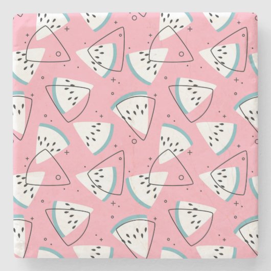 水カラフル彩スイカ ストーンコースター (正面)