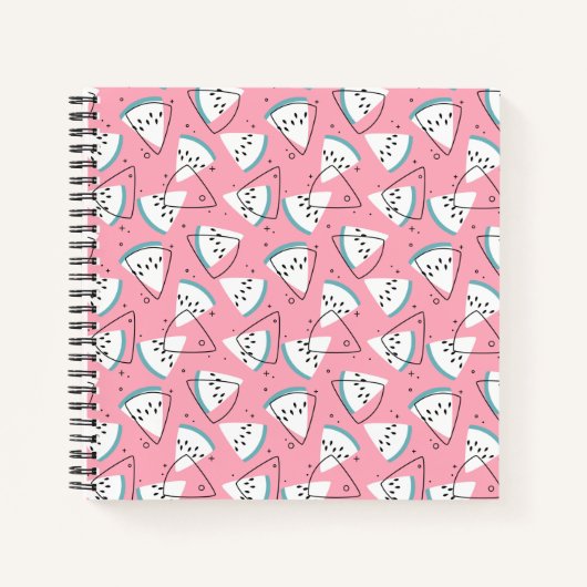 水カラフル彩スイカ ノートブック (正面)