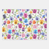 水カラフル彩園花 ラッピングペーパーシート (正面3)