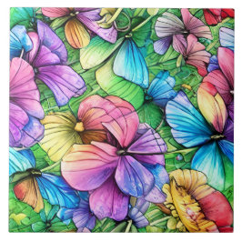 水カラフル彩園 タイル