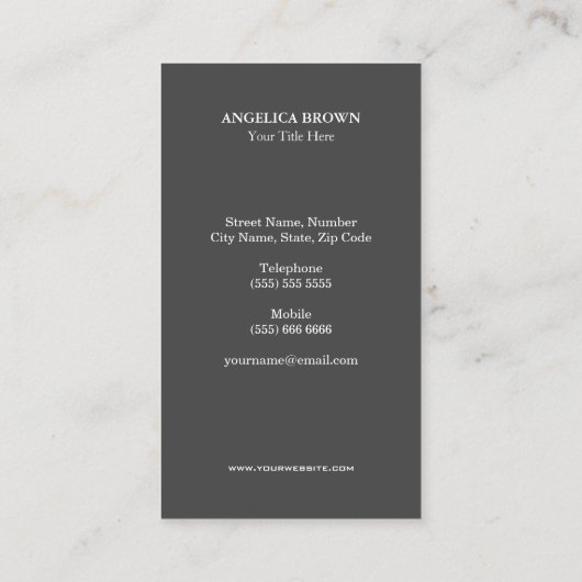 水カラフル彩白蝶 名刺 (裏面)