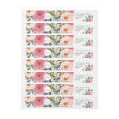 水カラフル彩花園結婚の ラップアラウンドラベル (シート)