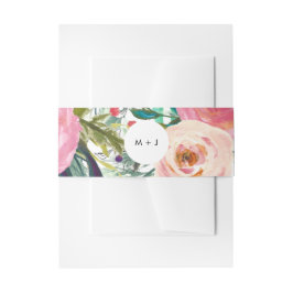 水カラフル彩花園結婚の 招待状ベリーバンド