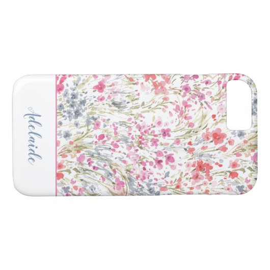 水カラフル彩花模様 Case-Mate iPhoneケース (裏面(横))