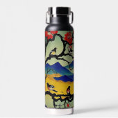 水カラフル日本の色自然シーンバード ウォーターボトル (正面)