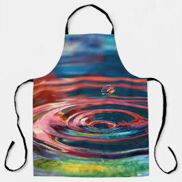 水カラフル滴 エプロン