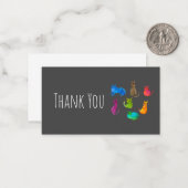 水カラフル熱狂する色の猫 ノートカード (正面/裏面インサイチュ)