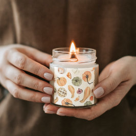 水カラフル色かぼちゃ模様 |秋の雰囲気 スクエアシール