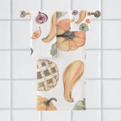 水カラフル色かぼちゃ模様 |秋の雰囲気 バスタオルセット