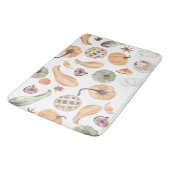 水カラフル色かぼちゃ模様 |秋の雰囲気 バスマット (アングル)