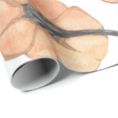 水カラフル色かぼちゃ模様 |秋の雰囲気 ラッピングペーパー (ロールコーナー)