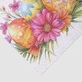 水カラフル色のイースターエッグと花 薄葉紙 (詳細)