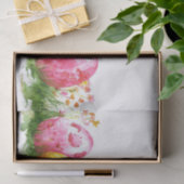 水カラフル色のイースターエッグと花 薄葉紙 (ギフト)