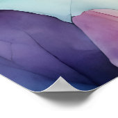 水カラフル色のシームレスな花 ポスター (角)