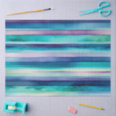 水カラフル色のストライプティッシュペーパー 薄葉紙 (クラフト)