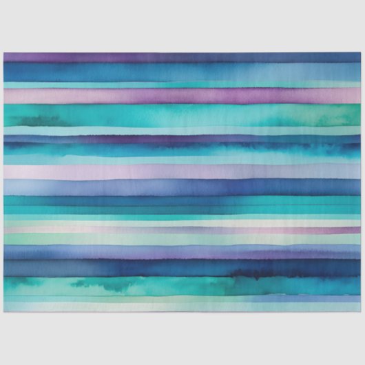 水カラフル色のストライプティッシュペーパー 薄葉紙 (正面)