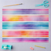 水カラフル色のストライプティッシュペーパー 薄葉紙 (クラフト)