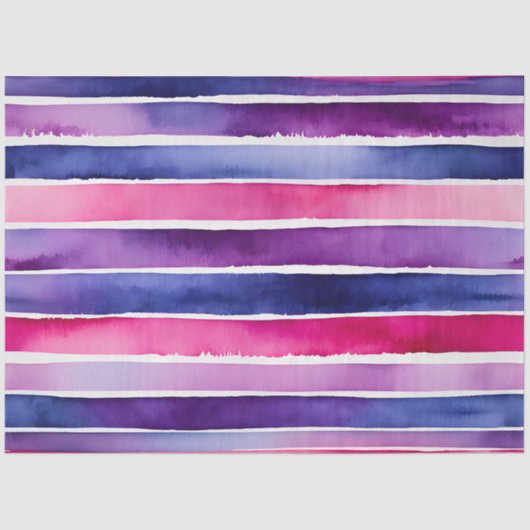 水カラフル色のストライプティッシュペーパー 薄葉紙 (正面)