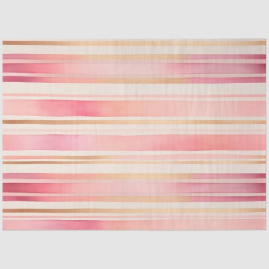 水カラフル色のストライプティッシュペーパー 薄葉紙 (正面)