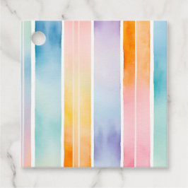 水カラフル色のストライプラベル フェイバータグ