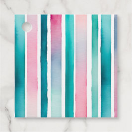 水カラフル色のストライプラベル フェイバータグ