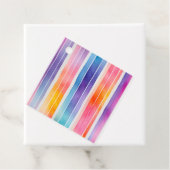 水カラフル色のストライプラベル フェイバータグ (インサイチュ)