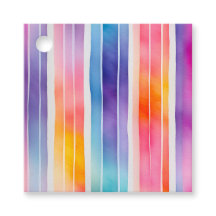 水カラフル色のストライプラベル