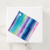 水カラフル色のストライプラベル フェイバータグ (インサイチュ)