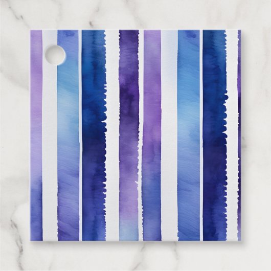 水カラフル色のストライプラベル フェイバータグ (正面)