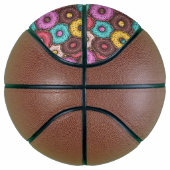 水カラフル色のドーナツと散水模様 バスケットボール (右)