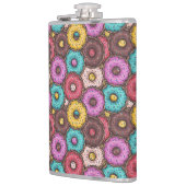 水カラフル色のドーナツと散水模様 フラスク (左)