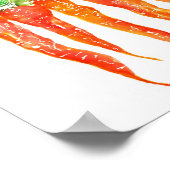 水カラフル色のニンジンのポスター – 8X10インチ ポスター (角)