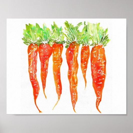 水カラフル色のニンジンのポスター – 8X10インチ ポスター (正面)