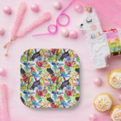 水カラフル色のパロット ペーパープレート (パーティー)